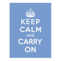 keep calm and carry on Original Postcards