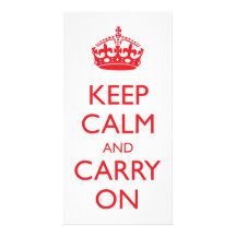 Keep Calm and Carry On Personalized Photo Card