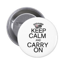 Keep Calm and Carry On Pink Ribbon buttons