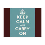 Keep Calm And carry On postcards