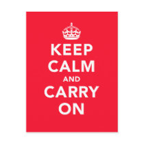 Keep Calm And Carry On postcard