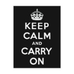 Keep Calm And Carry On postcards