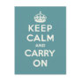 Keep Calm And Carry On Post Card