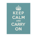 Keep Calm And Carry On postcards