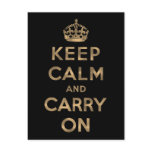 Keep Calm And Carry On postcards
