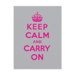 Keep Calm And Carry On postcards