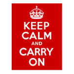 Keep Calm and Carry On Postcard