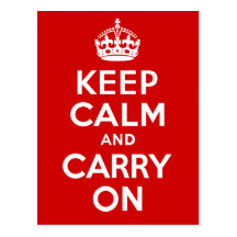 Keep Calm and Carry On Postcard