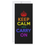 Keep Calm and Carry On Rainbow Full Colour Rack Card