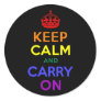 Keep Calm and Carry On Rainbow Sticker