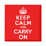 Keep Calm and Carry On Red Magnets