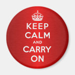 Keep Calm And Carry On Refrigerator Magnet