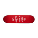 Keep Calm And Carry On Skateboard Mini