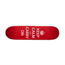 Keep Calm And Carry On Skateboard Mini