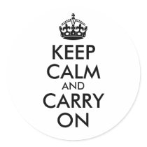 Keep Calm and Carry On Sticker