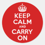 Keep Calm and Carry On Sticker