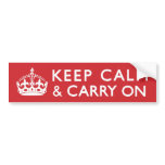Keep Calm and Carry On: Tomato Red Bumper Sticker bumper stickers