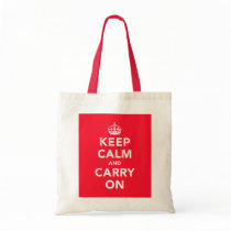 Keep Calm And Carry On Tote Bag