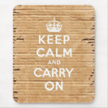 keep calm and carry on vintage cardboard mousepads