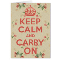 Keep Calm and Carry On Wildroses Vintage cards