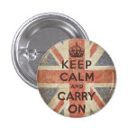 Keep Calm and Carry On with UK Flag Button
