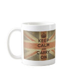 Keep Calm and Carry On with UK  Flag mugs