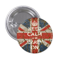 Keep Calm and Carry On with UK  Flag Pins