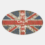 Keep Calm and Carry On with UK  Flag Sticker