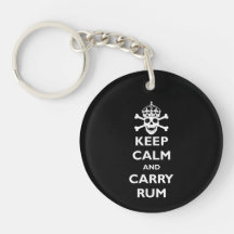 Keep Calm and Carry Rum Acrylic Key Chain