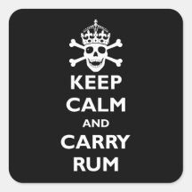 Keep Calm and Carry Rum Square Sticker