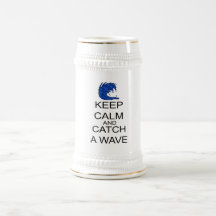 Keep Calm And Catch A Wave Mugs