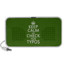 Keep Calm 'and' Check For Typos (in any colour) PC Speakers