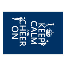 Keep Calm and Cheer On (cheerleaders)(any colour) Business Card Templates