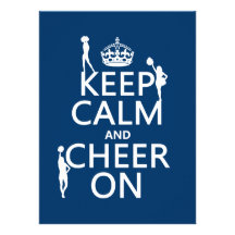 Keep Calm and Cheer On (cheerleaders)(any colour) Custom Invites