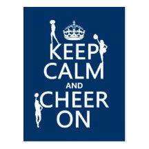 Keep Calm and Cheer On (cheerleaders)(any colour) Post Card