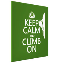 Keep Calm and Climb On (customisable colour) Canvas Print