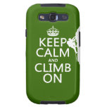 Keep Calm and Climb On (customisable colour) Galaxy S3 Covers
