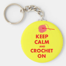 Keep Calm and Crochet On Gifts Keychains