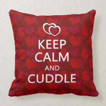 Keep Calm and Cuddle Throw Pillow
