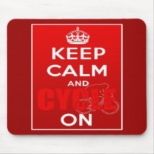 Keep Calm and Cycle on British Cycling Mousepad