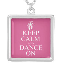 Keep Calm and Dance On Ballerina Shoes Pink Jewelry