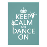 Keep Calm and Dance On (ballet) (all colours) Custom Invitations