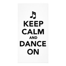 Keep calm and dance on photo greeting card