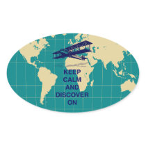 Keep Calm and Discover On motivational fun print Sticker