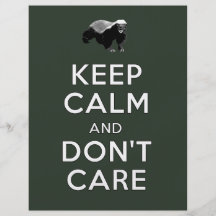 Keep Calm and Don't Care Personalized Flyer