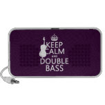 Keep Calm and Double Bass (any background color) Travel Speaker