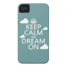 Keep Calm and Dream On (clouds) - all colours Case-Mate iPhone 4 Cases