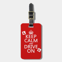 Keep Calm and Drive on (learner) (any colour) Luggage Tags