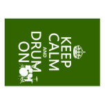 Keep Calm and Drum On (any background color) Business Cards