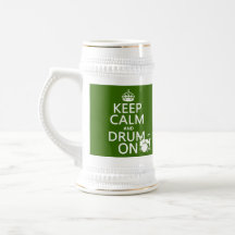 Keep Calm and Drum On (any background color) Coffee Mug